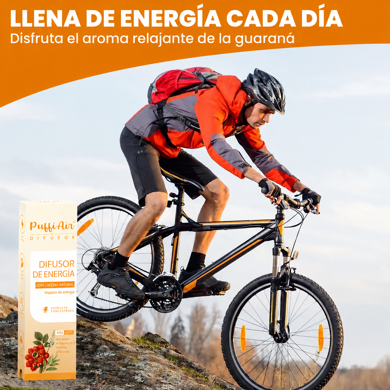 Difusor Herbal Energizante - Hasta 600 Inhalaciones